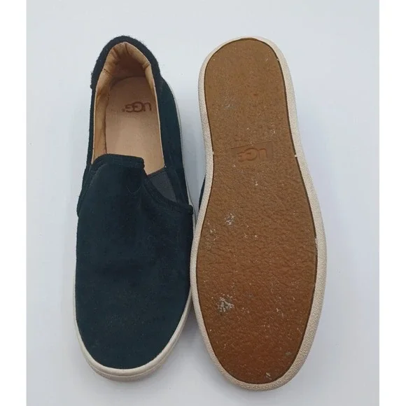 UGG Women's Australia Black Suede Slip On Sneaker size 7.5 - Picture 9 of 9